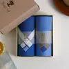 Pañuelo de Hilo Teñido de Algodón Puro para Hombre de 43 cm, Estilo Delgado de Verano, Absorbente y para Secar el Sudor, Pañuelo a Cuadros Tradicional Teñido en Hilo, Suave