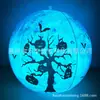 Nueva Bola Luminosa de Halloween Luz LED Patio Exterior Luna Murciélago Cabeza de Calabaza Castillo PVC Hinchable Bola de Navidad