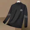 Selección PremiumCamiseta de Manga Larga con Cuello Alto Medio y Forro de Polar por Ambos Lados para Hombre, Ropa Interior Térmica de Moda