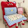 Cojín de Manzana de Ojo Grande con Respaldo Integrado para Sillas de Oficina, Soporte Lumbar, Cojín Suave para Asiento de Dormitorio Estudiantil, Engrosado para Invierno