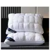 Almohada de Pluma de Terciopelo Hilton No Se Aplasta Almohada para el Cuello para Adultos Par Dormitorio Individual Solo