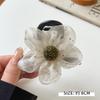 Estilo Coreano Nuevo Estilo Adorno para la Cabeza para Mujer Fresco Dulce Bolas Accesorios para el Cabello Cuerda para la Cabeza Alta Elasticidad Organza Diamante de Imitación Flor Anillo para el Cabello