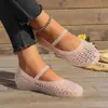 Zapatos Planos Retro Huecos de Nicho para Mujer 2026 Nuevo Modelo de Verano Venta Directa de Fábrica Cómodos Versátiles Planos de Boca Baja para Mujer