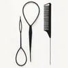 Pente preguiçoso para tirar cabelo de casa pino grande para puxar cabelo pino pequeno para puxar cabelo pinos de remoção de cabelo em formato de pinos para trançar cabelo conjunto rosa