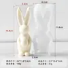 Jiahui Mei Conejo de Huevo Vela Aromática Adorno de Yeso Molde Decoración de Pascua DIY Herramienta de Lijado Transfronterizo