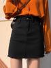 Falda vaquera de estilo coreano para mujer, falda ajustada de cintura alta, combinable con todo, talla grande, estilo preppy, para verano de 2025
