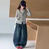 Conjunto de Ropa de Otoño para Niñas: Sudadera-Chamarra Rayada Elegante y de Moda Dos en Uno para Niñas Mayores, Estilo Coreano Casual de Primavera/Otoño, Atuendo de Moda