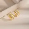 Pendientes de Encaje Irregular Plisado con Forma de C, Metal con Pedrería, Estilo Transfronterizo Europeo y Americano, Aguja de Plata, Lujo Ligero, Únicos y Versátiles