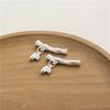 Prata 999 Pés Prata 3D Folhas de Prata Dura Tubo Curvo de Bambu Acessórios de Prata Esterlina Corda de Mão DIY Pulseira Pulseira Acessórios de Joias Cruzamento