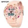 Reloj Digital Sanda Tiene un Alto Atractivo Estético, Colores Contrastantes Geniales, Luminoso, Resistente al Agua, Despertador, Cronómetro, Reloj Multifuncional para Estudiantes Hombres y Mujeres