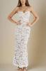 Vestido Longo de Noite Branco Sexy Bodycon com Renda, Alças Finas de Espaguete, Estilo Europeu e Americano
