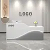 Balcão de Bar, Balcão de Caixa Registradora, Acabamento Fosco, Balcão Pequeno para Salão de Beleza, Mesa de Bar Comercial Simples e Moderna, Balcão de Recepção de Empresa