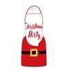 Avental de Natal Novo Transfronteiriço Avental para Cozinha Doméstica Avental Anti-Manchas Impermeável Avental com Estampa de Desenho do Papai Noel Conjunto