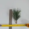 Agulhas de pinho de plástico artificial Decoração de Natal para interiores Parede de fundo Pendurado na parede Acessórios para árvore de Natal Agulhas de pinho simulação