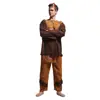 Ropa de Performance para Mascarada Cosplay Adulto Hombre y Mujer Indígena Nativo Estampado de Leopardo Primitivo Salvaje Disfraz