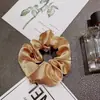 Laços de Cabelo Novos Europeus e Americanos Transfronteiriços Scrunchies de Cetim Estilo Ins Cor Sólida Brilhante Elásticos Altos Faixas de Cabelo Acessórios de Cabelo