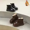 2025 Nuevo Invierno Zapatos Grandes de Algodón Botas para Niños Niñas Pequeñas Forradas de Felpa Estilo Coreano Niños Botas Gruesas de Algodón Botas Cortas de Moda