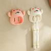 Soporte para Cepillo de Dientes de Oso Lindo Sin Perforaciones Colgante de Pared Dibujos Animados Hogar Baño Estante de Almacenamiento Soporte Doble para Cepillos de Dientes Opcional Multicolor