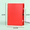 Cuaderno A5 Color PP con Espiral Páginas Interiores Rayadas Cuaderno Espeso de Oficina Premio para Estudiantes Cuaderno con Espiral Impreso Logo