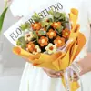 Girasoles de Punto Transfronterizos, Flores de Hilo Tejidas a Mano, Tulipanes Terminados, Regalo de Cumpleaños para Novia