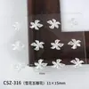 Venda Quente Decorações de Arte para Unhas de Resina Flor de Lírio Brilhante Perolado Branco Versátil Flores de Floco de Neve Acessórios para Unhas DIY Usáveis