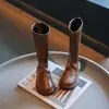 Nuevas botas de montar largas estilo princesa, forradas de forro polar, cálidas, de estilo británico, para otoño/invierno 2026, para niñas