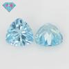Huagang Gema Azul Mar Profundo Triángulo Gordo Zircón Piedra Nuda Triángulo Gordo Superficial Altiplano CZ Artificial Anillos de Piedra Hao