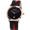 Reloj GUOU antiguo europeo para mujer, correa, coreano, simple, casual, tendencia, impermeable, calendario, moda, cinta, reloj para estudiante, temperamento