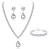 Collar de Cristal Estilo Chen Hao Transfronterizo para Mujer, Venta Directa del Fabricante, Estilo Indio Dubái para Novias