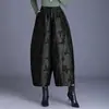 Guangzhou Treze Linhas Calças de Jacquard Bud de Luxo Europeu para Mulheres Tamanho Grande Calças Harem Soltas Calças Casuais
