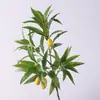 Planta Verde de Simulación Rama de Árbol de Mango Paisajismo de Jardín Planta Verde Falsa Rama Grande con Fruta Fotografía del Hogar Decoración de Planta de Simulación