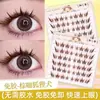 Pestañas Postizas Autoadhesivas Marrón Dorado de 6 Filas, Libres de Pegamento, Color Caramelo Natural, con Banda Transparente, Adecuadas para un Look Sin Maquillaje