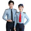 Uniforme de Capitán Camisas para Hombre y Mujer Vacías Menos Uniforme Pilotos Camisas de Manga Larga Uniforme de Colegio de Aviación Entrenadores Azafatas