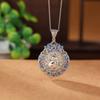 Colgante de plata de ley S925 con forma de jade hetiano, estilo nacional, cloisonné, con doce signos del zodíaco, colgante de plata con forma de la suerte