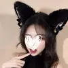Diadema de Peluche con Campana Celebridad de Internet Orejas de Gato Conejo Tocado de Año Nuevo Diadema de Oreja de Gato Carmly Tarjeta para el Cabello Joyería para Mujeres