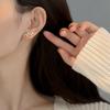 Brincos de Celebridade da Internet Coreana Agulha de Prata Esterlina S925 Clipes de Orelha para Mulheres, Estilo Minimalista, Brincos Simples, Novo Trendy e Exquisito
