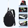 Nueva mochila de tenis acolchada transfronteriza, bolso cruzado, bolso bandolera, bolso de pickleball, bolsa impermeable y engrosada para raquetas de exterior para hombres y mujeres