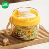 Vaso de yogur transfronterizo INS con asa, portátil, para ensalada de frutas y avena, para estudiantes, adultos, sopa, gachas, leche de soja, taza de desayuno