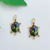 Accesorios de Joyería Colgante de Tortuga Colorida DIY Transfronterizos Colgante de Pulsera Aleación Accesorios de Gota de Aceite Pendientes Colgantes
