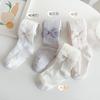 Leggings de Malla para Niñas con Lazo 2026 Primavera y Verano Nuevos Color Sólido Malla Interlock Anti-Mosquitos Leggings para Niños