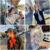 Bufanda Estilo Coreano para Mujer Invierno Pelo de Visón Sintético Engrosada Cálida para el Cuello Versión Estrecha Bufanda Pequeña Estudiante Combinable Decorativa Cinta
