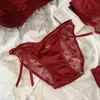 Bragas de Satén Hielo Seda Secado Rápido con Abertura Alta para Mujer con Lazo, Entrepierna de Algodón Puro, Encaje de Malla, Bragas Triángulo de Cintura Baja para Mujer
