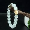 Pulsera DIY de ópalo de 10 mm para mujer, pulsera de ojo de gato rosa, ojo de gato verde, círculo único, diseño propio, transmisión en vivo, suministro