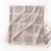 Nuevo Chal de Aire Acondicionado de Verano Bufanda de Cuadros Teñida en Hilo 100% Lana Estilo Fino Versátil de Alta Gama para Hombres y Mujeres