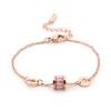 Pulsera de Amistad Única para el Año de Nacimiento, No Se Desvanece, Diseño de Alta Gama, Acero Titanio Oro Rosa Joyería para Mujer Venta al por Mayor Hecho a Mano
