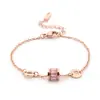 Sudeste Asiático multicolor transbordo pulseira de algarismos romanos fabricantes atacado moda pedra explosão ouro rosa aço titânio joias