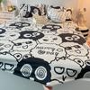 Artículo Individual/Fresco Azul Cuadros Cama para Cachorro Sábana Protector de Colchón Simmons Protector de Colchón Funda de Almohada 1.8m1.5 Juego de Tres Piezas 3