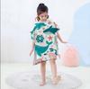 Amazon Toalha de Praia Poncho de Microfibra Infantil Estampada Digitalmente para Praia Outdoor Absorvente de Água Secagem Rápida Poncho