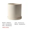 Vaso de Flores Cerâmico Redondo Minimalista Nórdico Queimado Liso para Plantas Suculentas, Vaso Pequeno de Argila Respirável, Cerâmica Grossa Pequena
