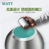 Bote de Basura Grande de Acero Inoxidable Comercial para Uso en Exteriores en Tiendas de Té de Leche, Centros Comerciales y Cafeterías, con un Creativo Diseño en Forma de Bala